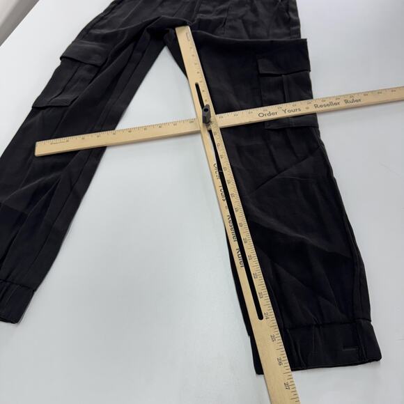 Sanctuary Cargo Pants Womens 25 Black Jogger Style Elastic Waist Anthropologie - Picture 7 of 7